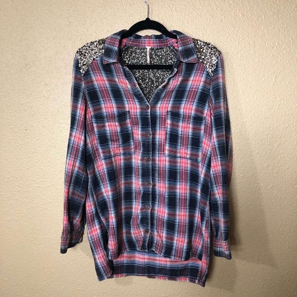 | Free People | Fall Vibes Plaid Long Sleeve